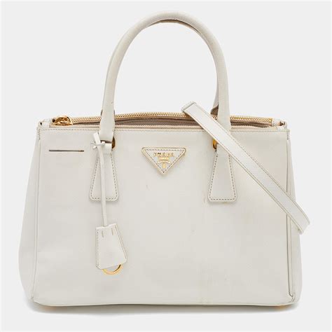 prada bibliotheque saffiano city baltico white|white PRADA Women Bags .